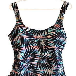 Liz Claiborne Hawaiian Style Tankini Top EUC